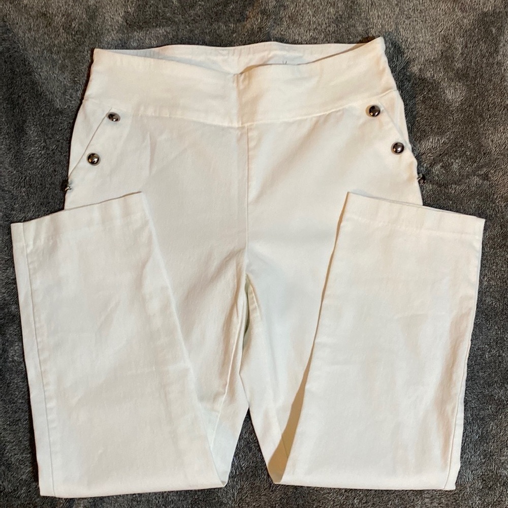 Jules and Leopold, White capris, size M, never worn